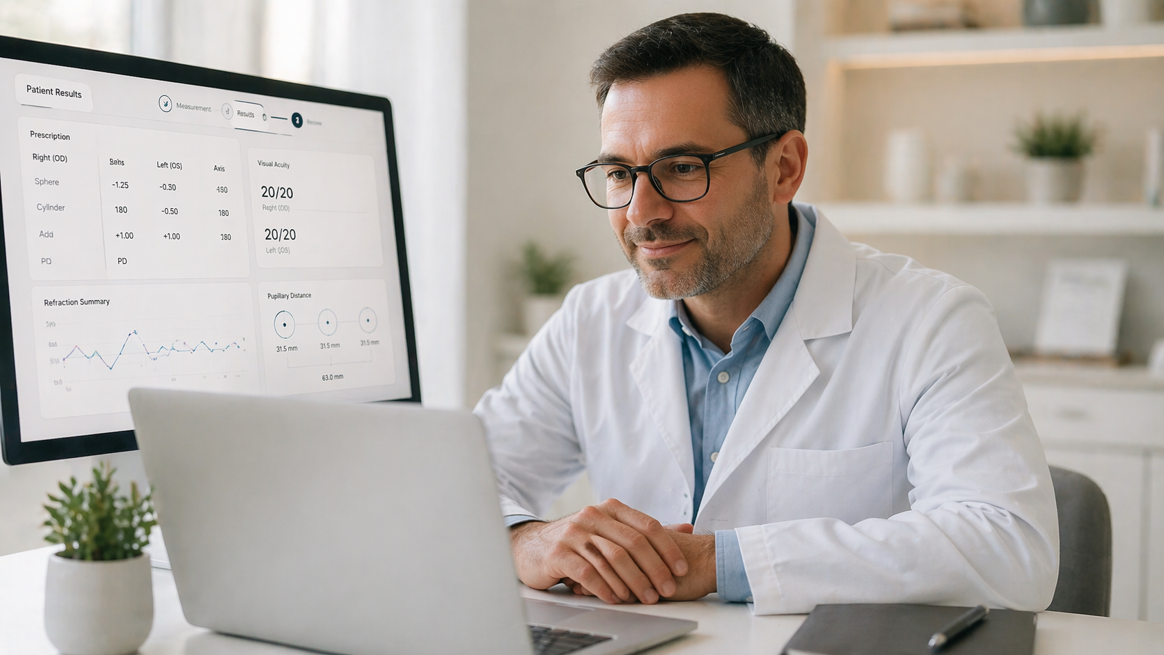 Doctor reviewing VERAI results