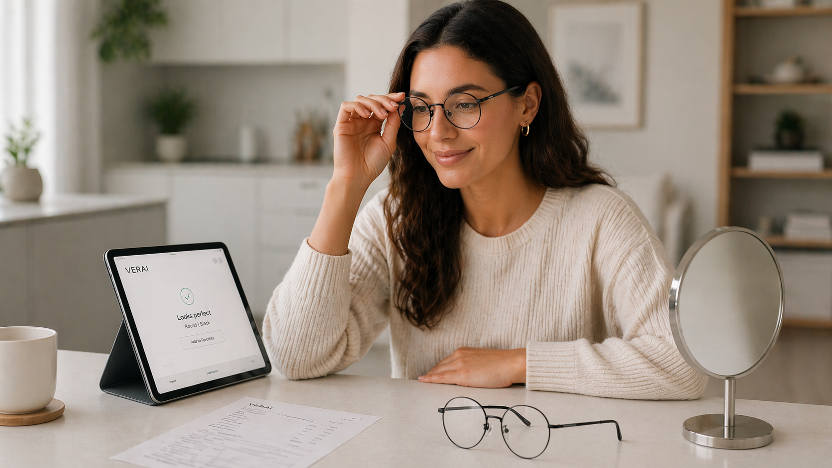 Try-On glasses from EyeQue